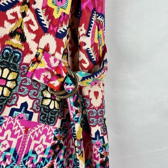 Melissa Paige Asymmetrical Turtleneck Side Buckle Sleeveless Blouse XL - Picture 2 of 10